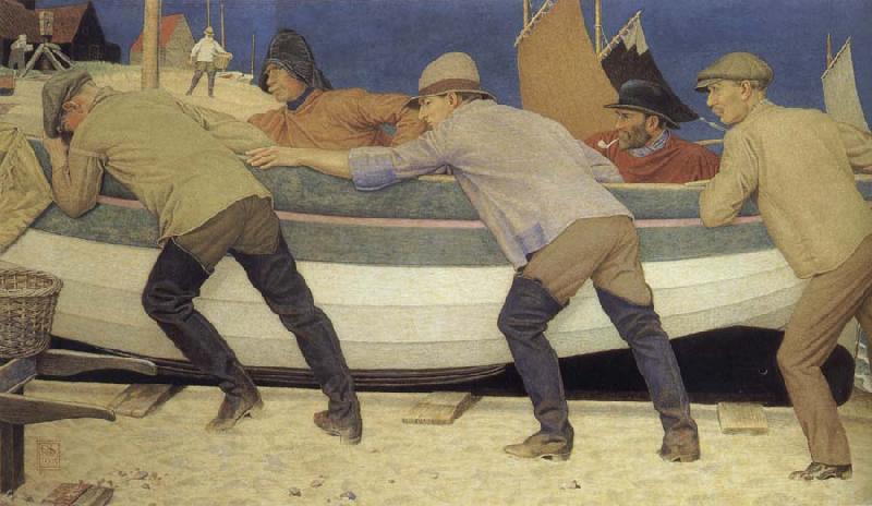 Joseph E.Southall Fishermen and boat